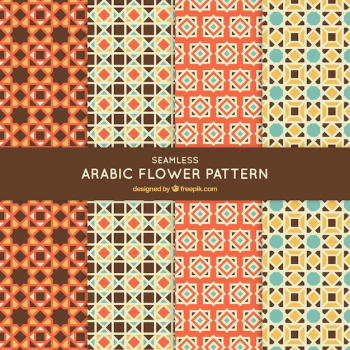 Collection of mosaic patterns in arabic style