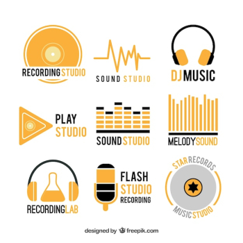 Collection of music logos Collection of music logos