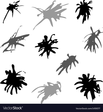 Collection of paint splash vector image Collection of paint splash vector image