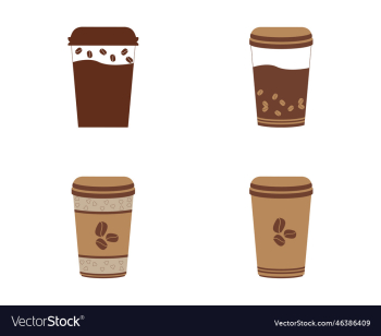 collection of paper coffee cup