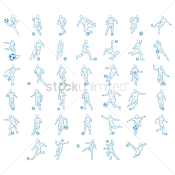 Collection of soccer players Collection of soccer players