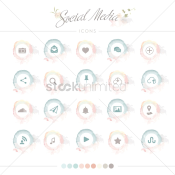 Collection of social media icons Collection of social media icons