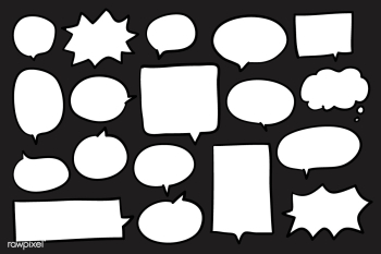 Collection of speech bubbles on black backgro.. | Free stock vector - 463923