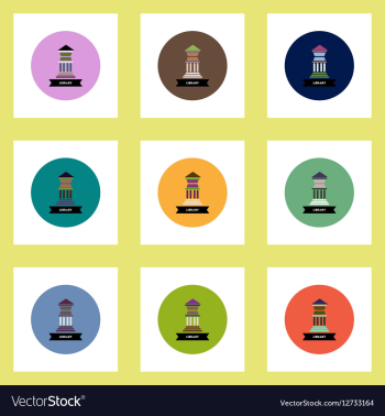 Collection of stylish icons in colorful vector image Collection of stylish icons in colorful vector image