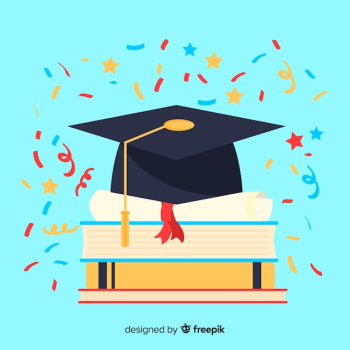 College background with mortarboard