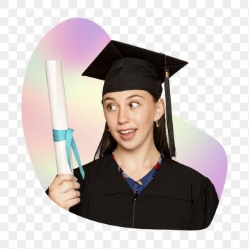 College girl graduation png, transparent | Free PNG - rawpixel