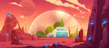 Colonization of planet, space station, bunker Free Vector Colonization of planet, space station, bunker Free Vector