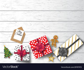 color background with christmas presents in retro