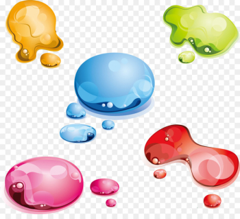 Color Drop Clip art - Creative color droplets element 