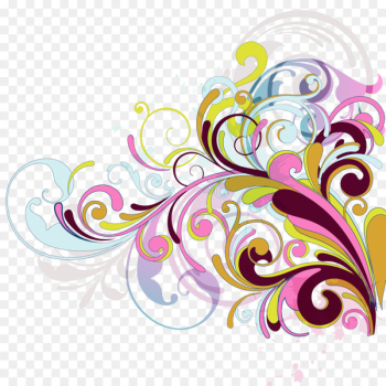 Color Euclidean vector Flower - Color flower winding flower rat vector material 
