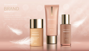 Color foundation of various shades Color foundation of various shades