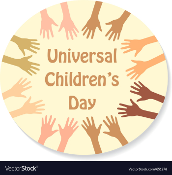 Color hands around the text sticker vector image Color hands around the text sticker vector image