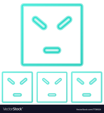 Color line anger logo design set vector image Color line anger logo design set vector image