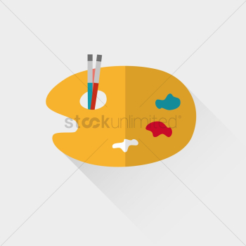 Color palette with brushes Color palette with brushes
