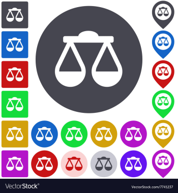 Color scale icon set vector image Color scale icon set vector image