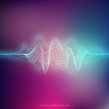 Colored background of abstract sound wave Free Vector Colored background of abstract sound wave Free Vector