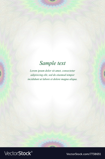 Colored page border design template vector image Colored page border design template vector image