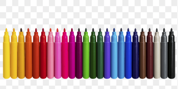 Colored pens png sticker, transparent | Free PNG - rawpixel