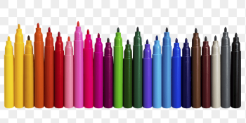 Colored pens png sticker, transparent | Free PNG - rawpixel