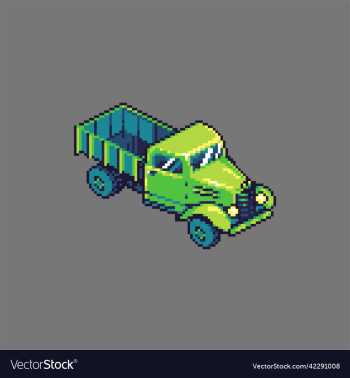 colored pixel art truck for games colored pixel art truck for games