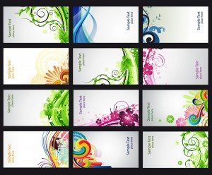 Colorful abstract business cards