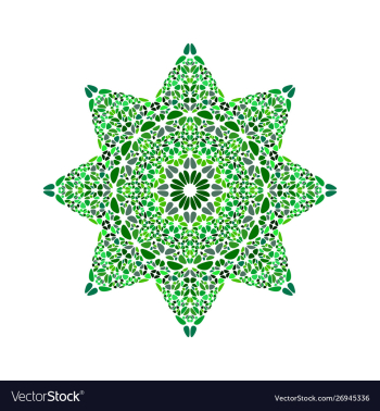 Colorful abstract geometrical petal ornament star vector image Colorful abstract geometrical petal ornament star vector image