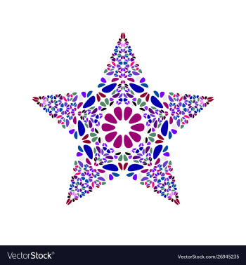 Colorful abstract geometrical petal star logo vector image Colorful abstract geometrical petal star logo vector image