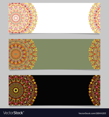 Colorful abstract gravel mandala banner vector image Colorful abstract gravel mandala banner vector image