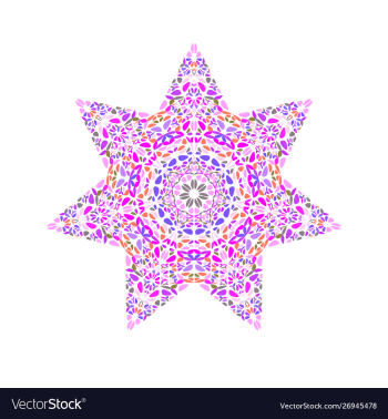 Colorful abstract isolated floral star symbol vector image Colorful abstract isolated floral star symbol vector image