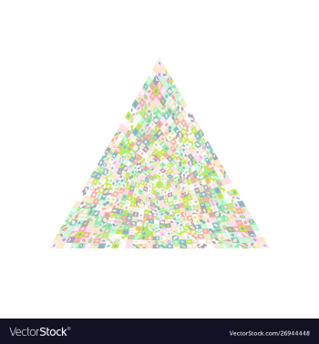 Colorful abstract isolated mosaic triangle symbol vector image Colorful abstract isolated mosaic triangle symbol vector image