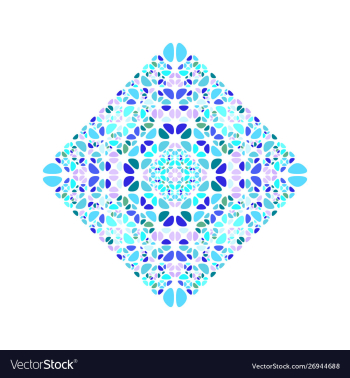Colorful abstract isolated stone ornament square vector image Colorful abstract isolated stone ornament square vector image