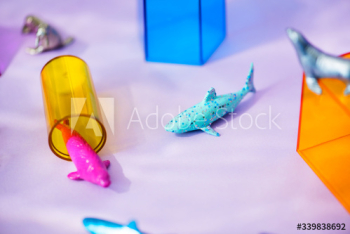 Colorful and bright miniature animal figures Colorful and bright miniature animal figures