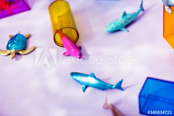Colorful and bright miniature animal figures Colorful and bright miniature animal figures