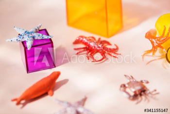 Colorful and bright miniature animal figures Colorful and bright miniature animal figures