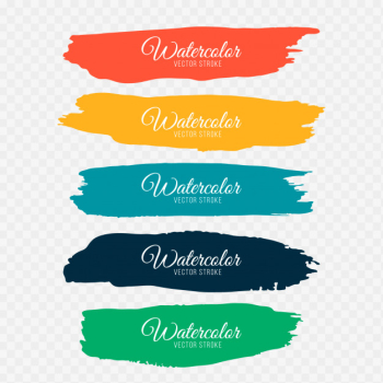 Colorful brush strokes Free Vector