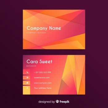 Colorful business card