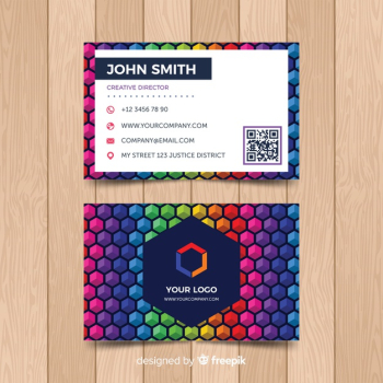 Colorful business card template