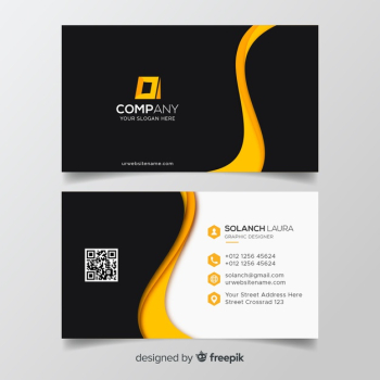 Colorful business card template Free Vector