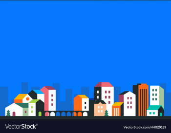 colorful city building skyline background design colorful city building skyline background design