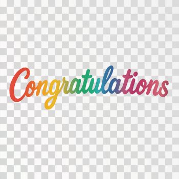 Colorful Congratulations Text Colorful Congratulations Text