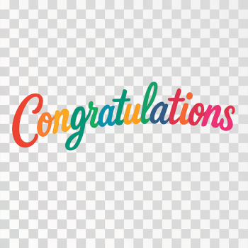 Colorful Congratulations Text Design in PNG format Colorful Congratulations Text Design in PNG format