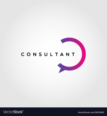 Colorful consultant logo design template vector image Colorful consultant logo design template vector image