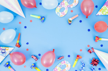 Colorful decorative birthday elements Free Photo Colorful decorative birthday elements Free Photo