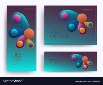 colorful design of flower-shaped brochures