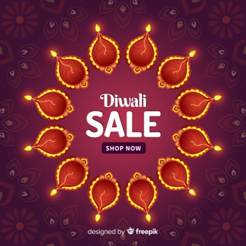 Colorful diwali sale composition with flat design Colorful diwali sale composition with flat design