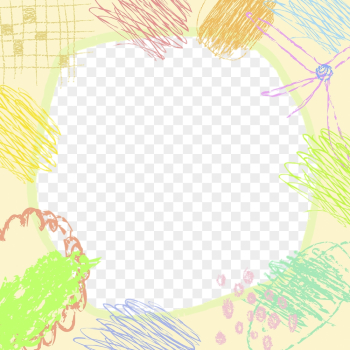 Colorful doodle png frame, crayon | Free PNG - rawpixel