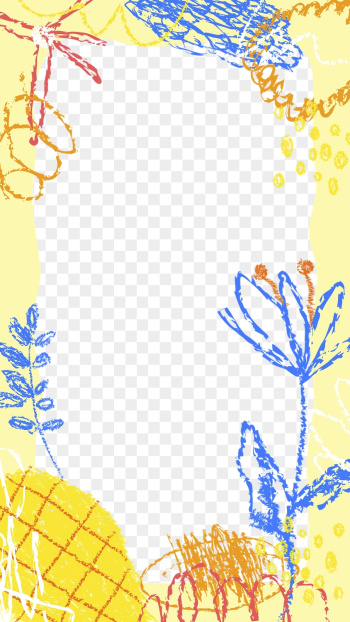 Colorful doodle png frame, crayon | Free PNG - rawpixel