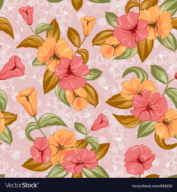 Colorful floral pattern vector image Colorful floral pattern vector image