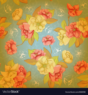 Colorful floral pattern vector image Colorful floral pattern vector image