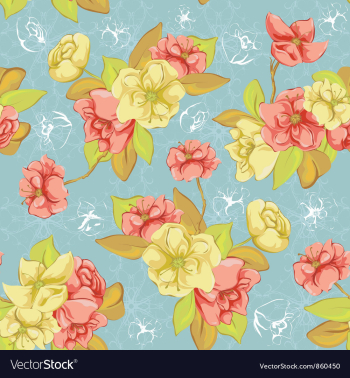Colorful floral pattern vector image Colorful floral pattern vector image